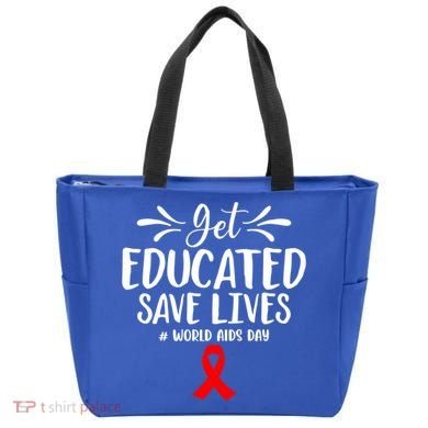 Get Educated Save Lives World Aids Day Gift Tote Bag