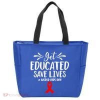 Get Educated Save Lives World Aids Day Gift Tote Bag thumb 0