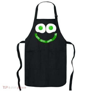 Green Eggs Smile Brunch Breakfast Apron