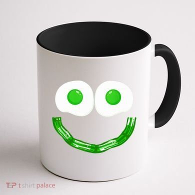 Green Eggs Smile Brunch Breakfast Coffee Mug back