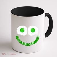 Green Eggs Smile Brunch Breakfast Coffee Mug thumb 1