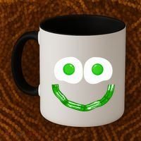Green Eggs Smile Brunch Breakfast Coffee Mug thumb 2