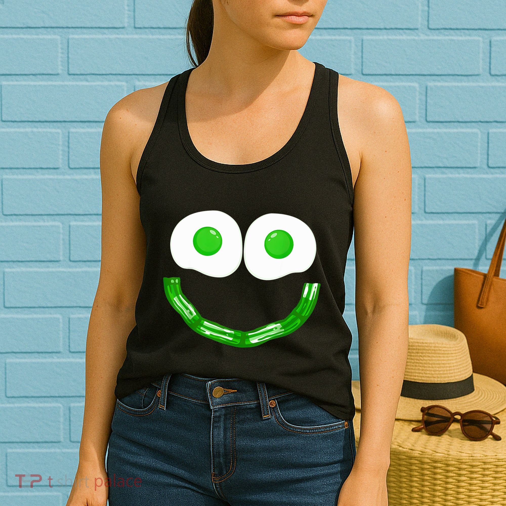 Green Eggs Smile Brunch Breakfast Women's Tank Top