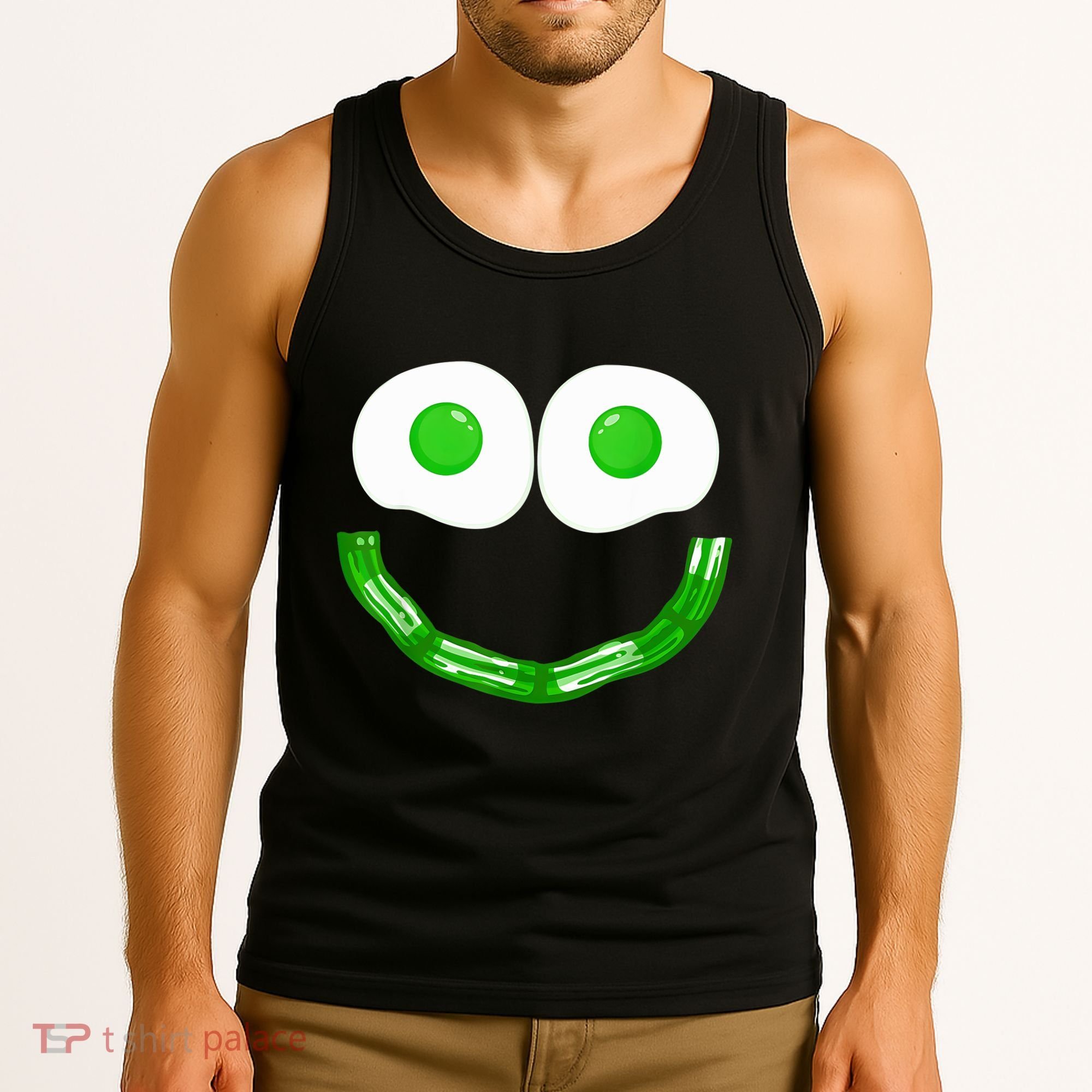 Green Eggs Smile Brunch Breakfast Tank Top