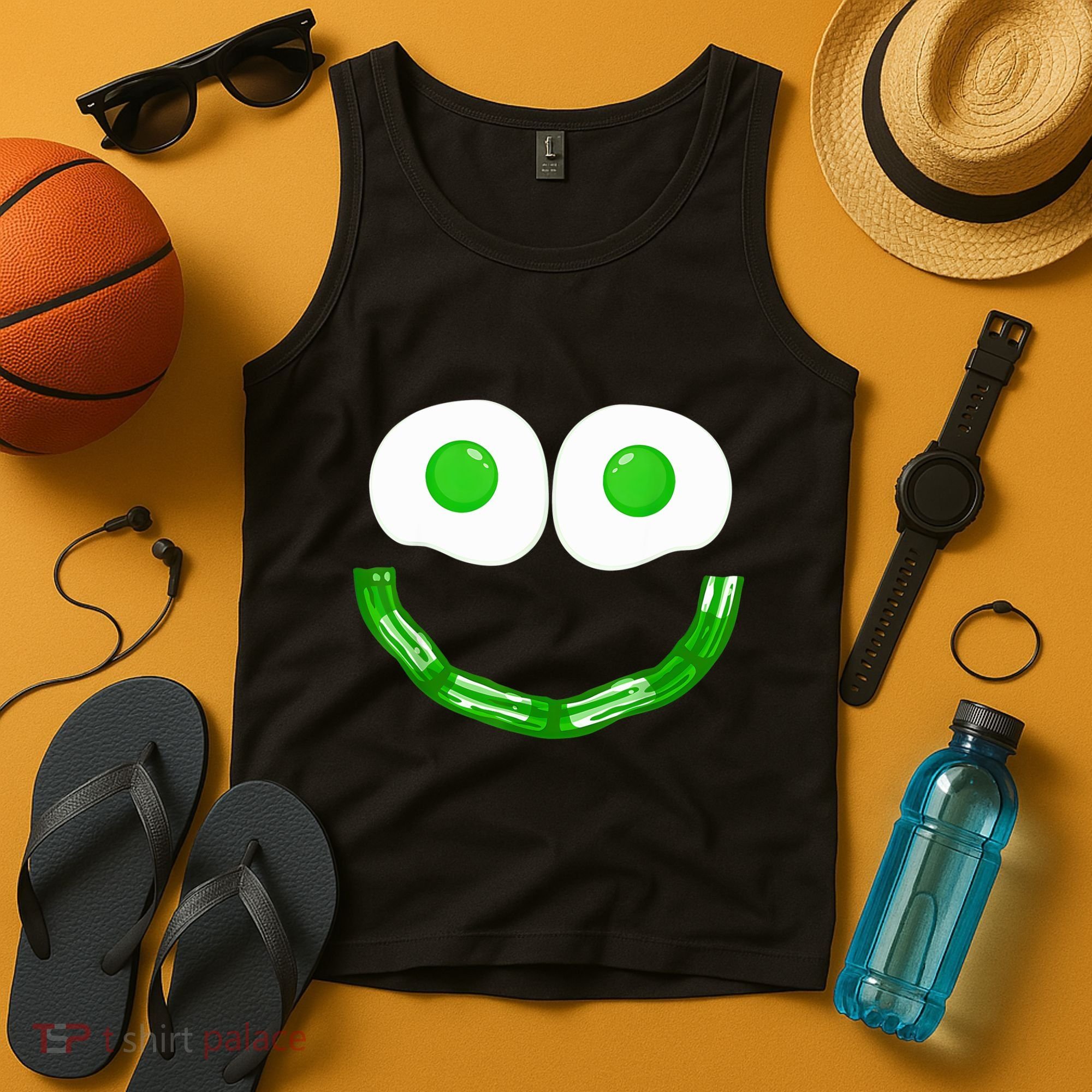 Green Eggs Smile Brunch Breakfast Tank Top