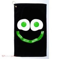 Green Eggs Smile Brunch Breakfast Golf Towel thumb 0