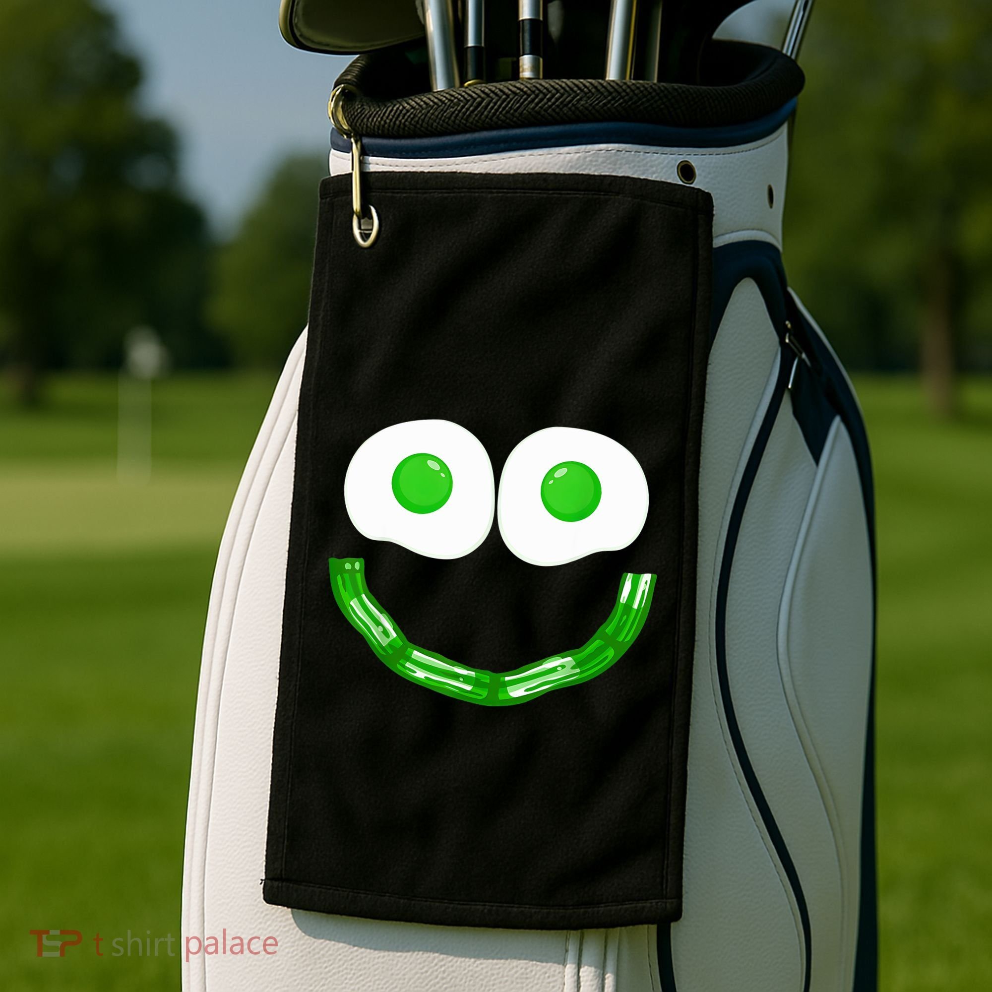 Green Eggs Smile Brunch Breakfast Golf Towel