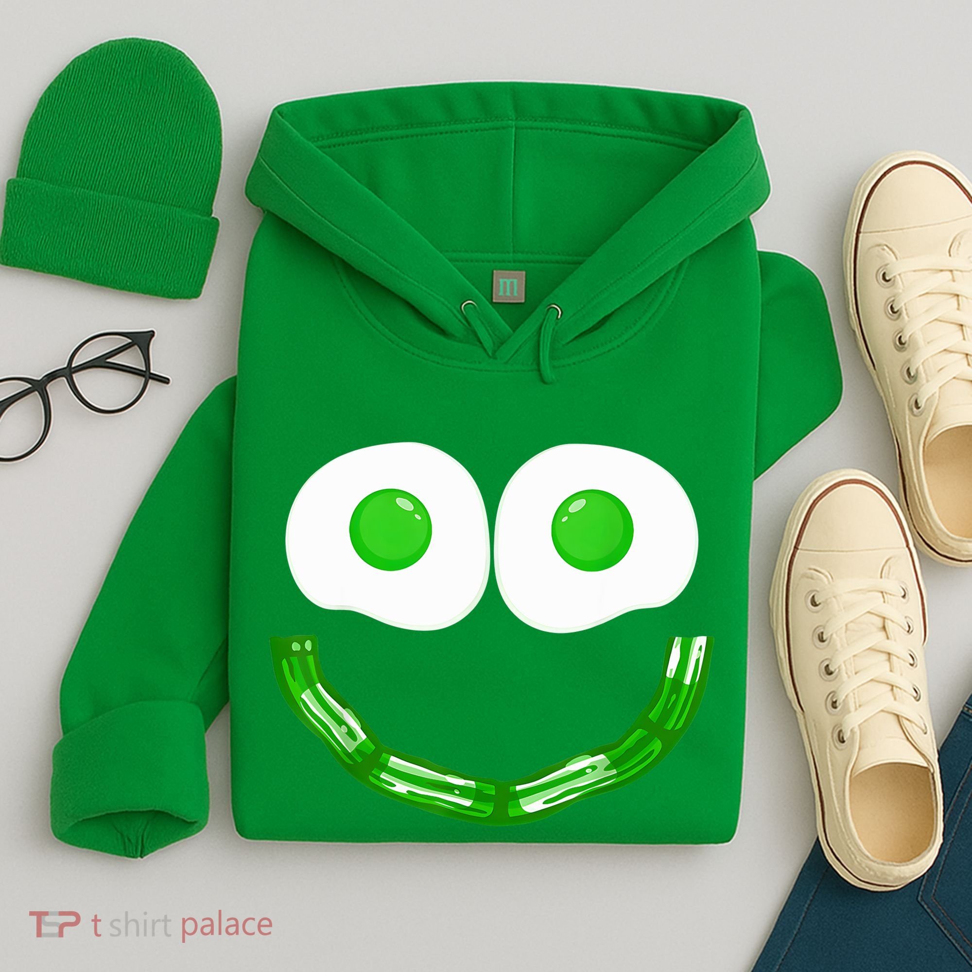 Green Eggs Smile Brunch Breakfast Hoodie