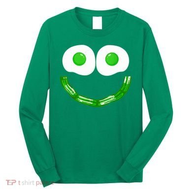 Green Eggs Smile Brunch Breakfast Long Sleeve Shirt