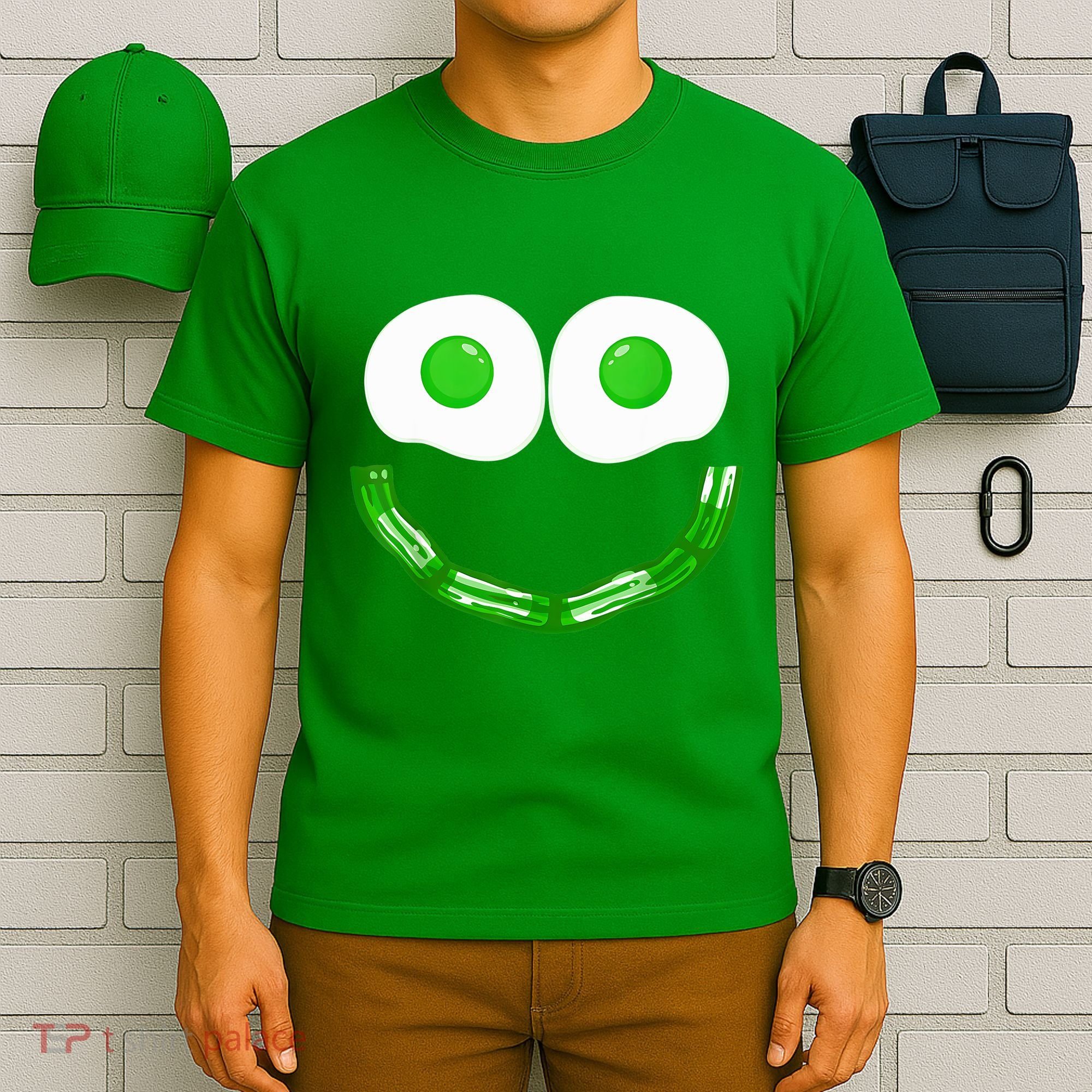 Green Eggs Smile Brunch Breakfast T-Shirt