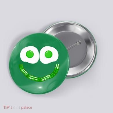 Green Eggs Smile Brunch Breakfast Button