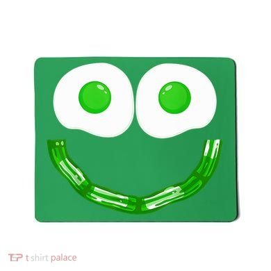 Green Eggs Smile Brunch Breakfast Mousepad