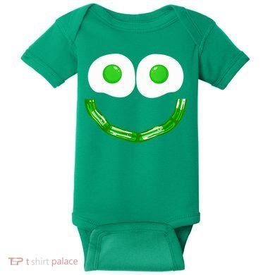 Green Eggs Smile Brunch Breakfast Baby Bodysuit