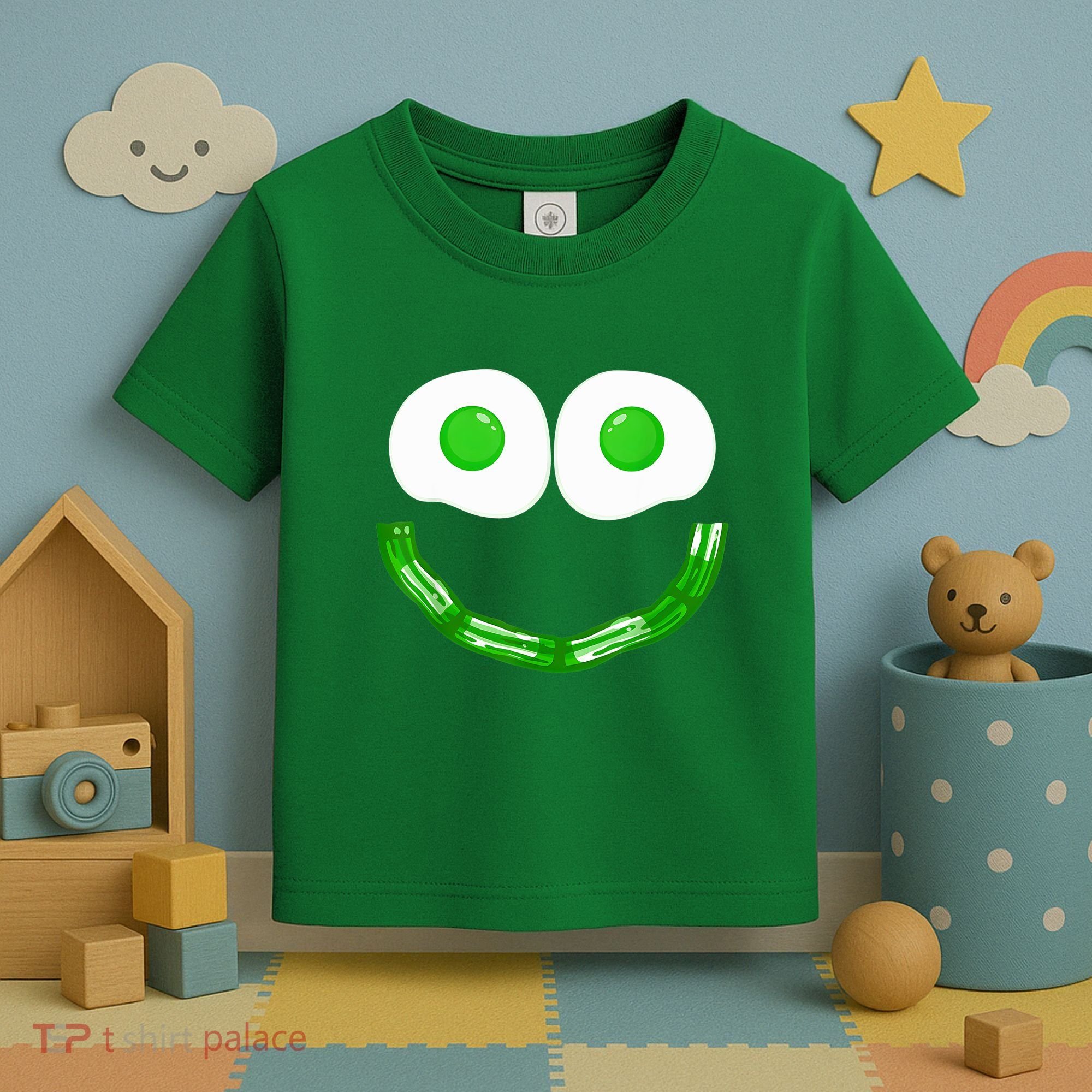 Green Eggs Smile Brunch Breakfast Toddler T-Shirt