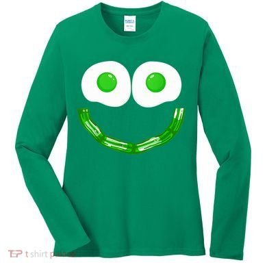 Green Eggs Smile Brunch Breakfast Women's Long Sleeve Shirt