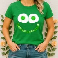 Green Eggs Smile Brunch Breakfast Women's T-Shirt thumb 2