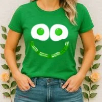 Green Eggs Smile Brunch Breakfast Women's T-Shirt thumb 2