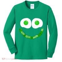 Green Eggs Smile Brunch Breakfast Kids Long Sleeve Shirt thumb 0