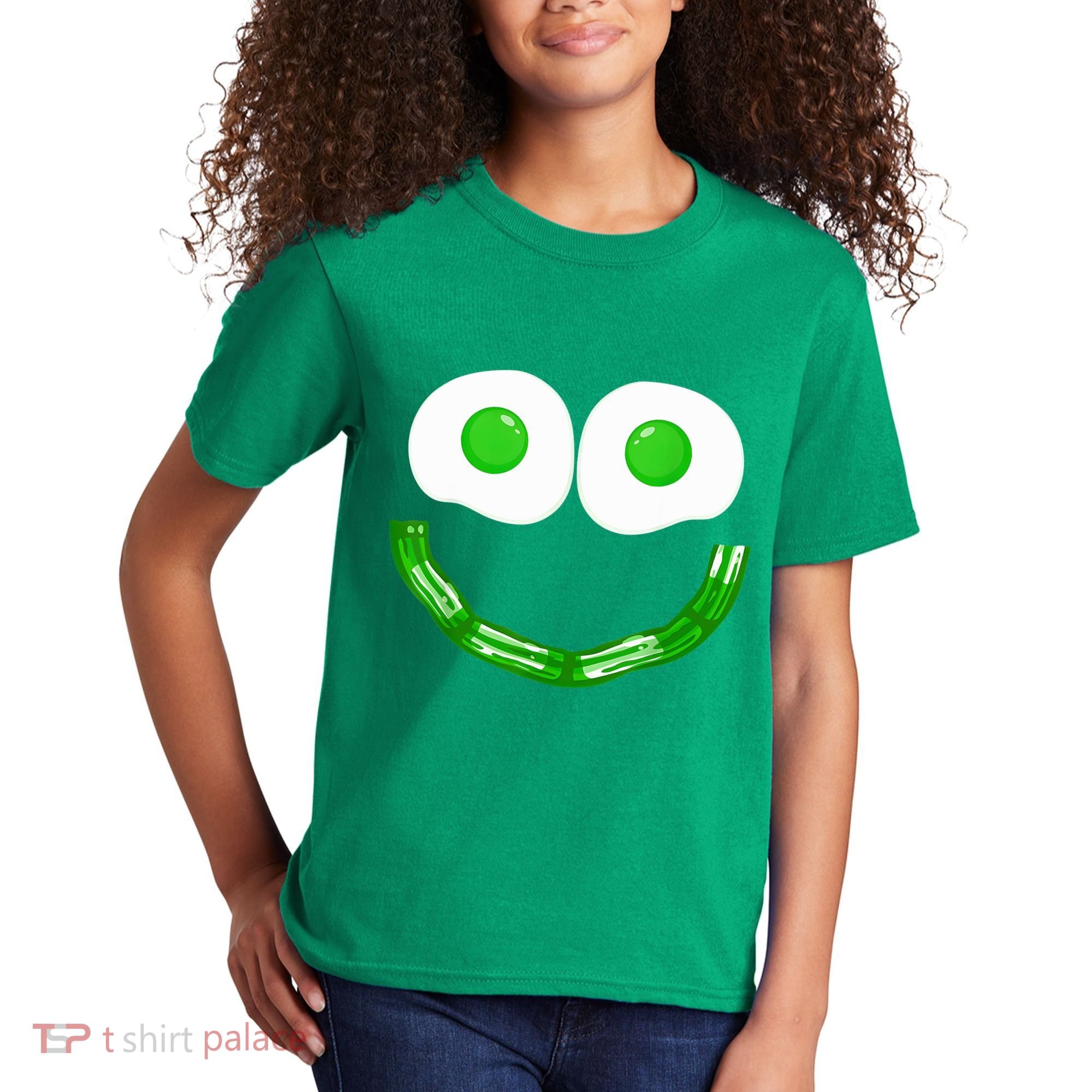 Green Eggs Smile Brunch Breakfast Kids T-Shirt