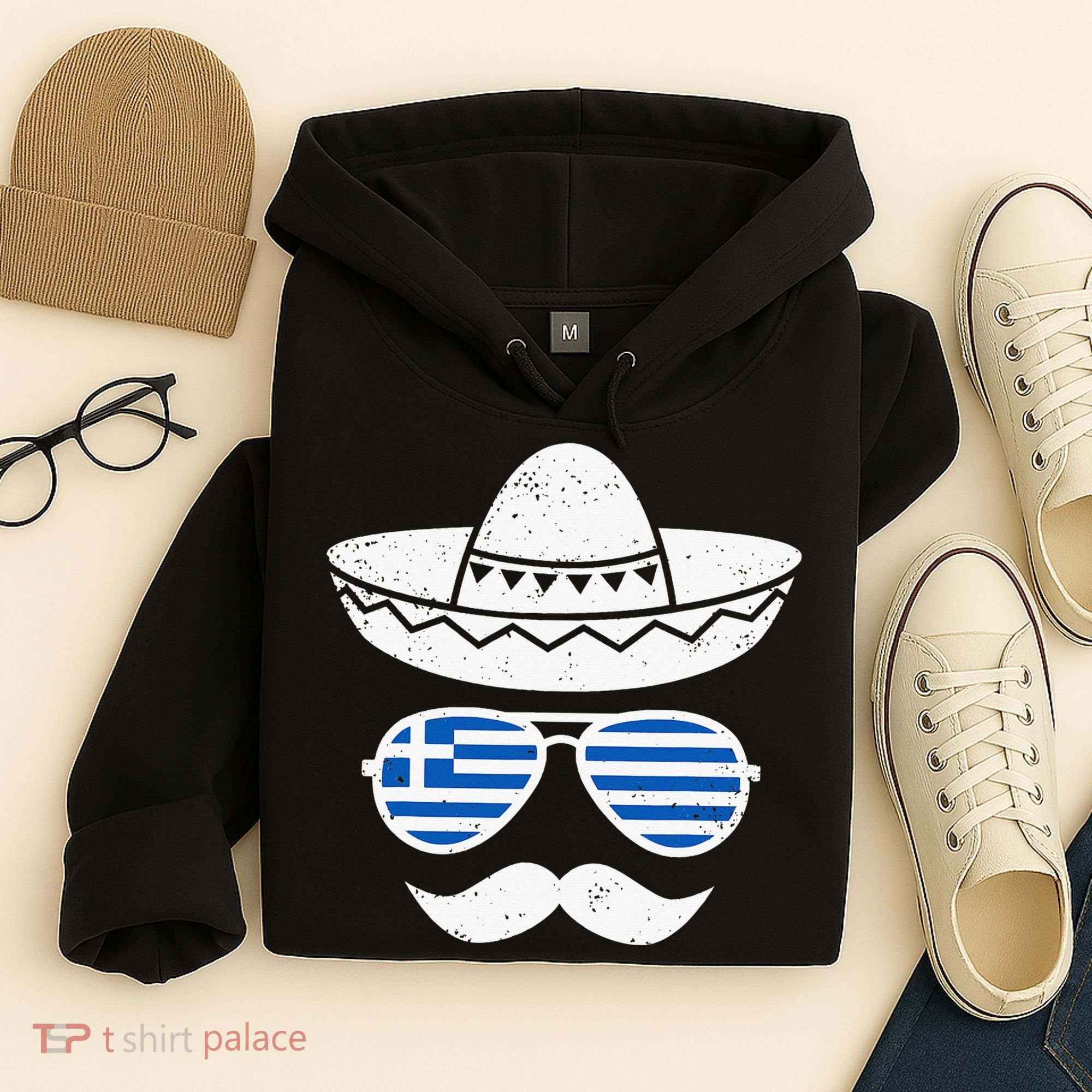 Greek Easter Sunglasses Cinco De Mayo Mexican Hoodie