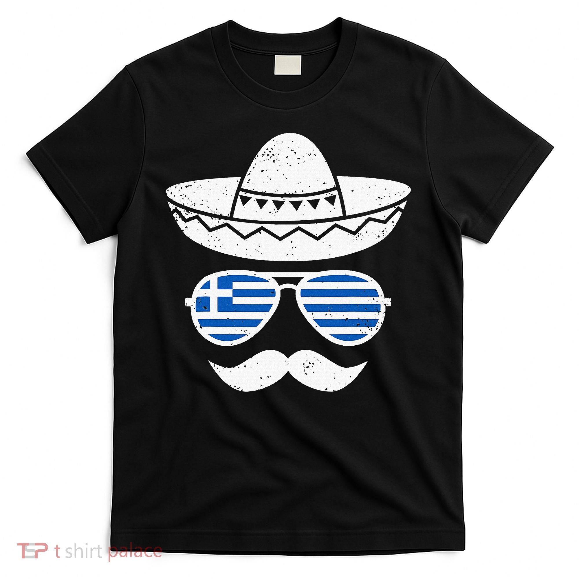 Greek Easter Sunglasses Cinco De Mayo Mexican T-Shirt