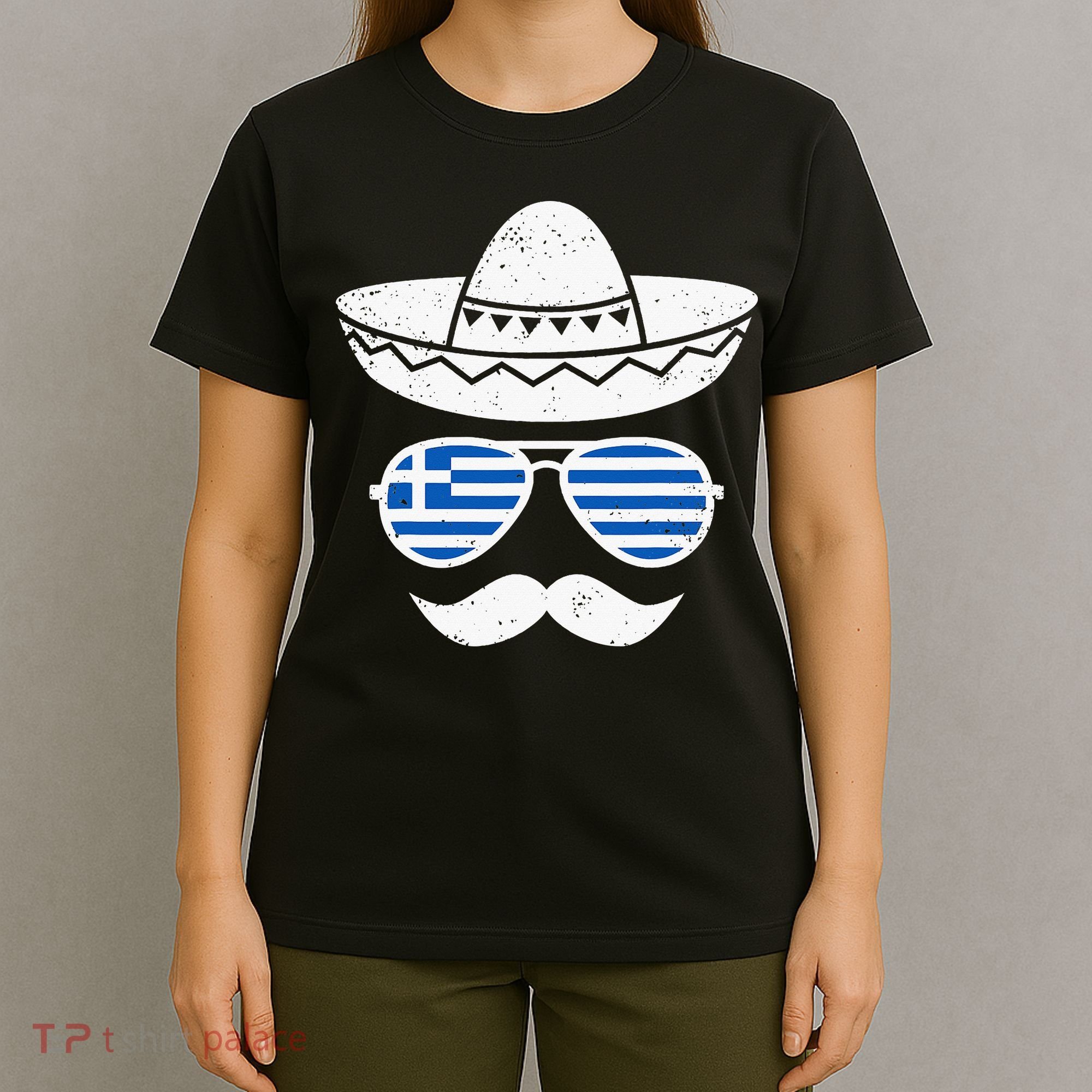 Greek Easter Sunglasses Cinco De Mayo Mexican T-Shirt