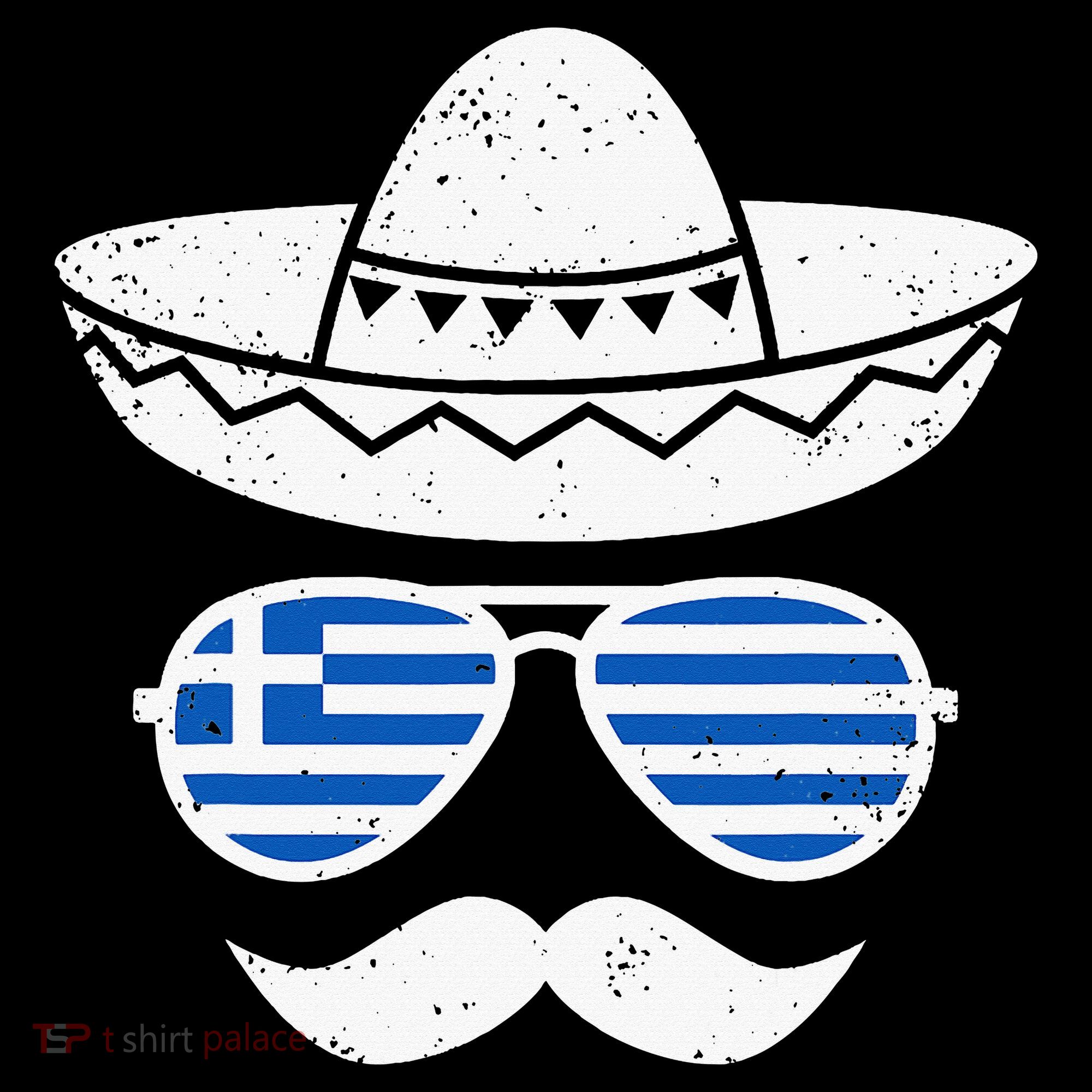 Greek Easter Sunglasses Cinco De Mayo Mexican T-Shirt