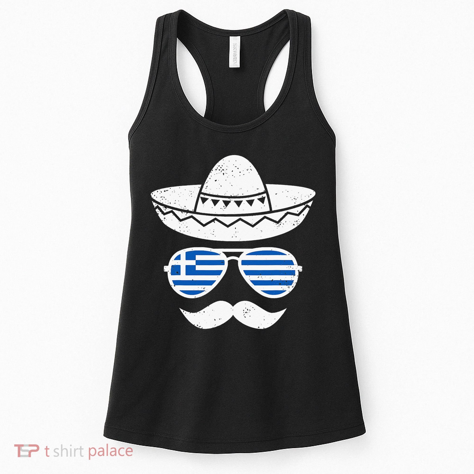 Greek Easter Sunglasses Cinco De Mayo Mexican Women's Tank Top