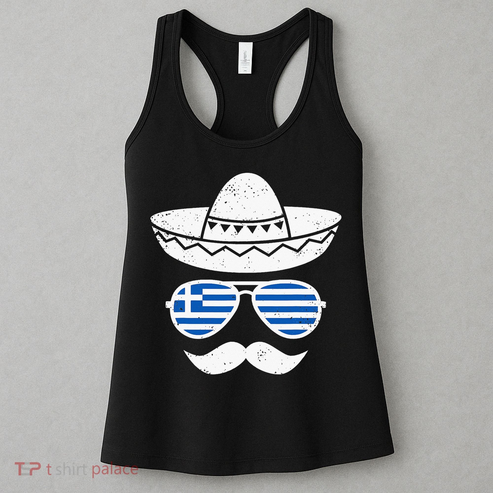 Greek Easter Sunglasses Cinco De Mayo Mexican Women's Tank Top