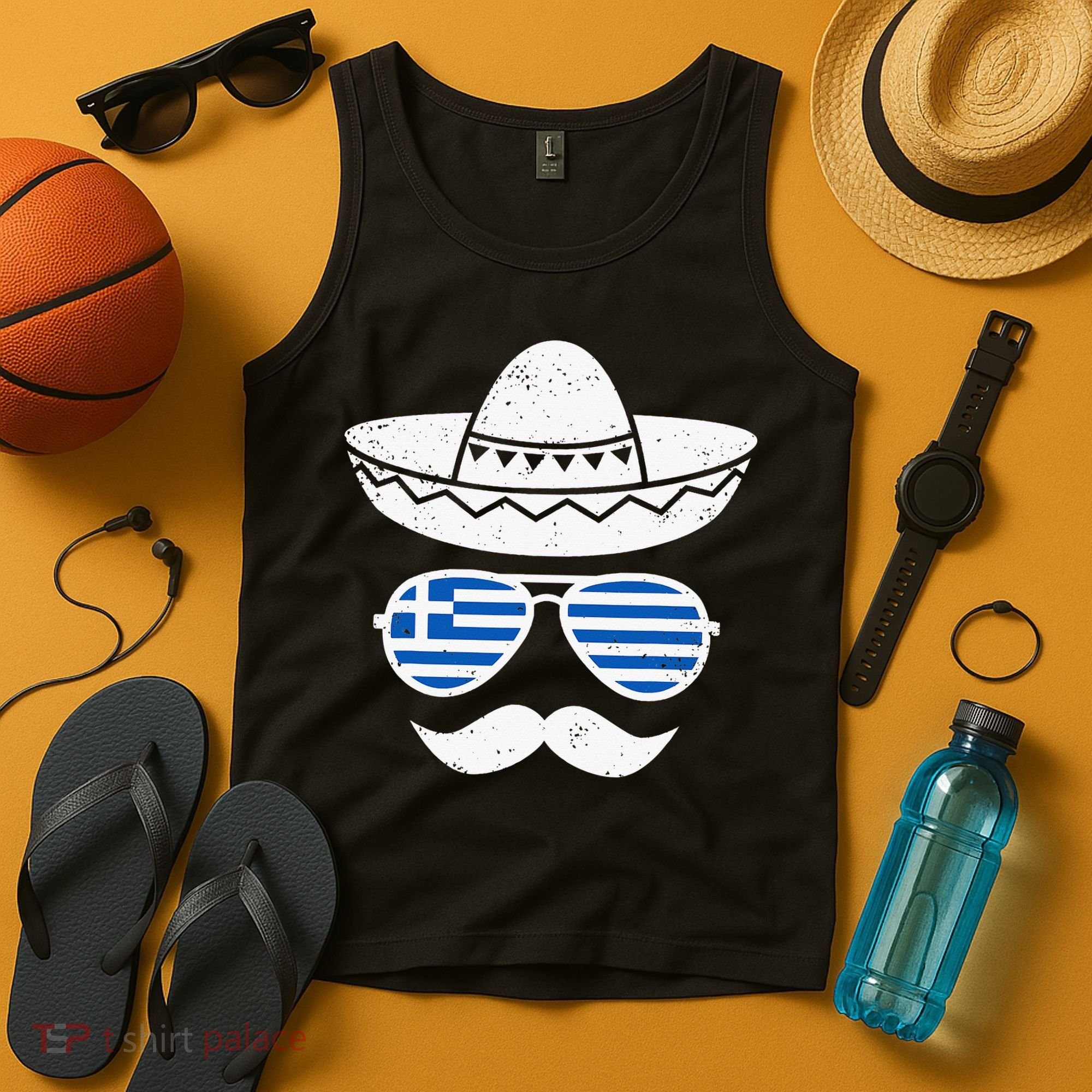 Greek Easter Sunglasses Cinco De Mayo Mexican Tank Top