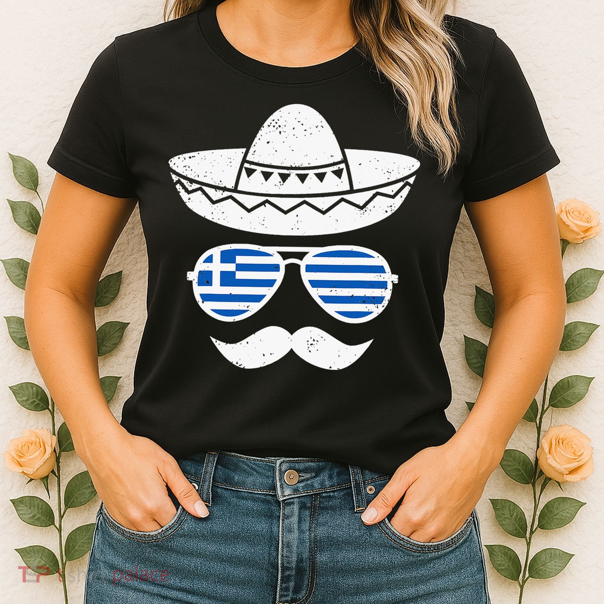 Greek Easter Sunglasses Cinco De Mayo Mexican Women's T-Shirt