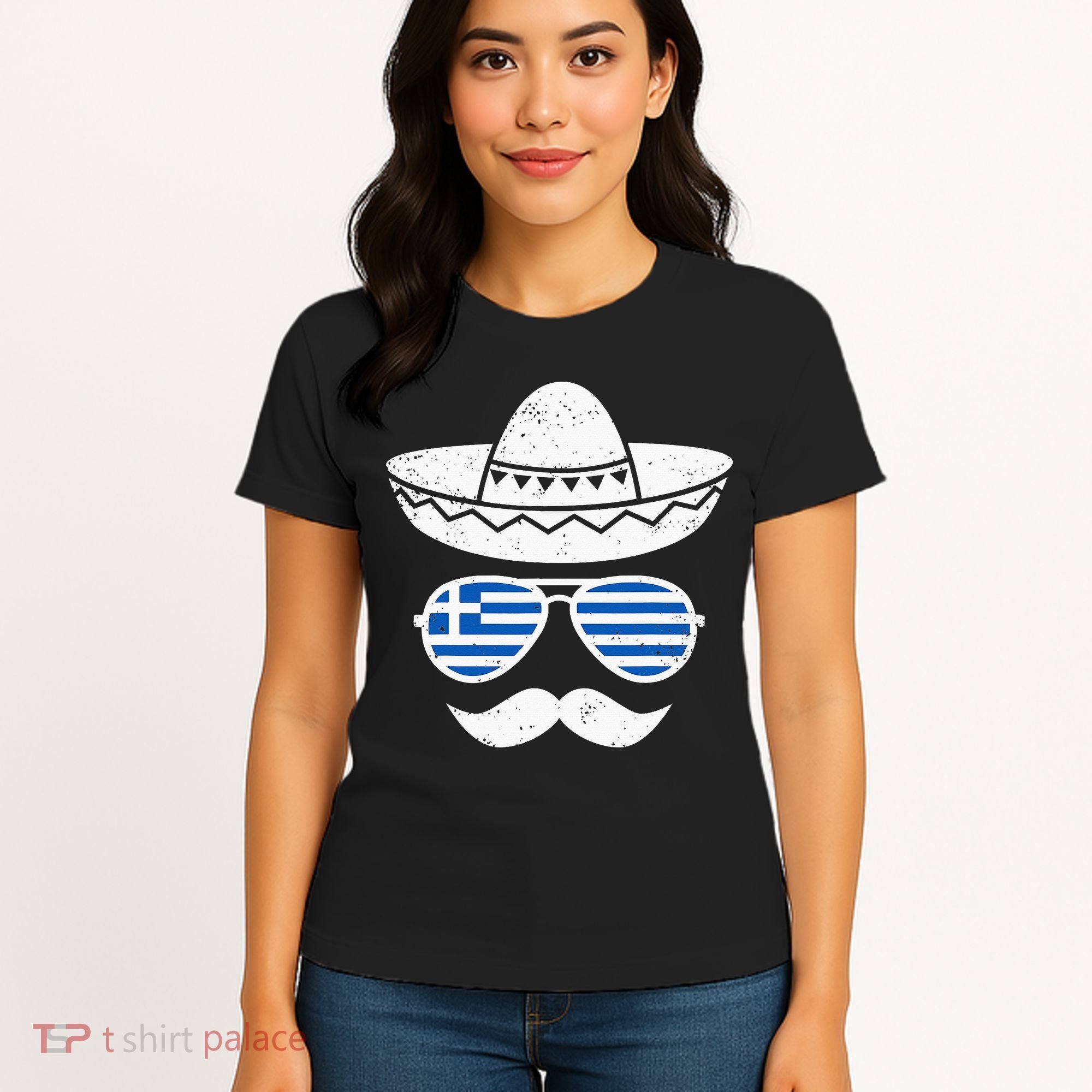 Greek Easter Sunglasses Cinco De Mayo Mexican Women's T-Shirt
