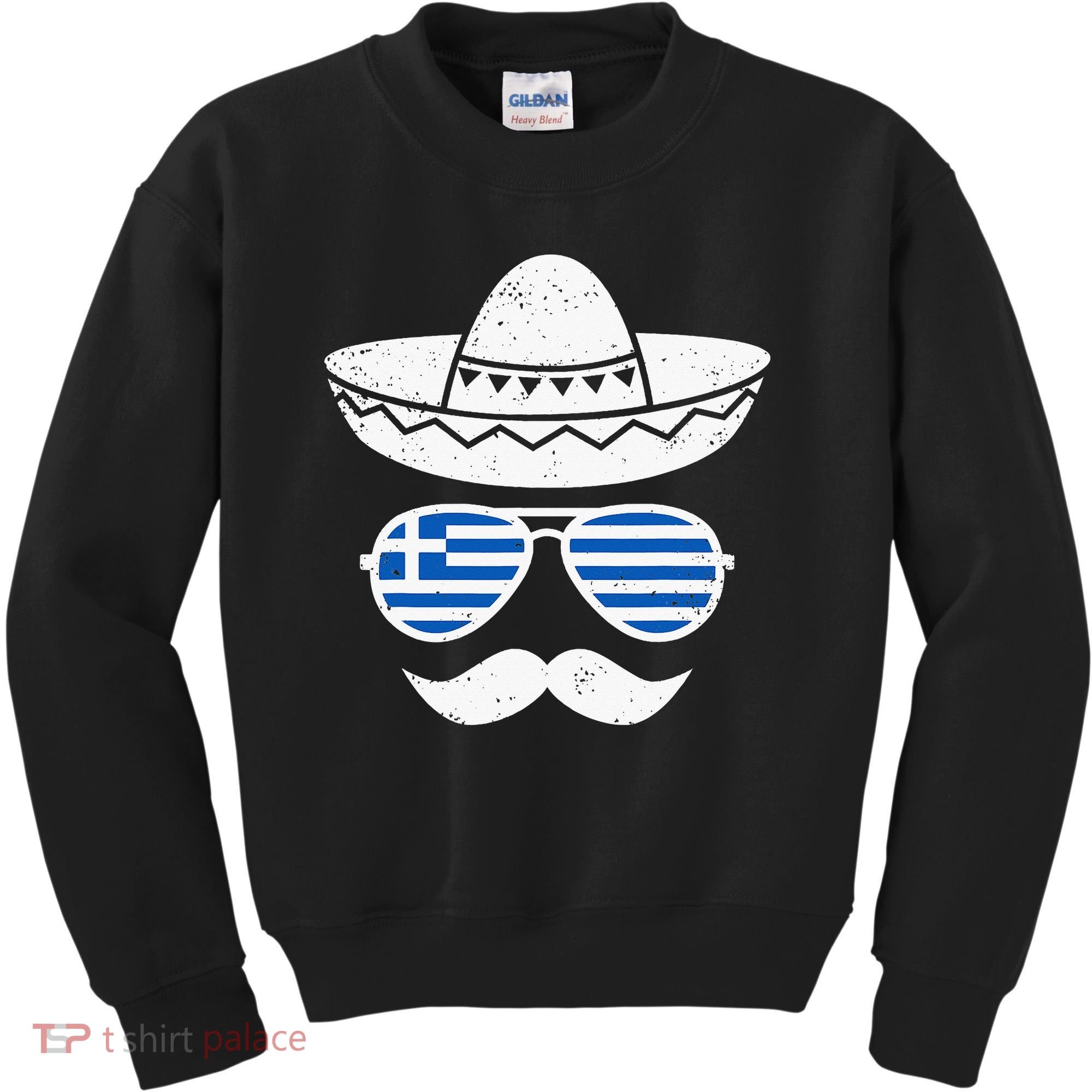 Greek Easter Sunglasses Cinco De Mayo Mexican Kids Sweatshirt