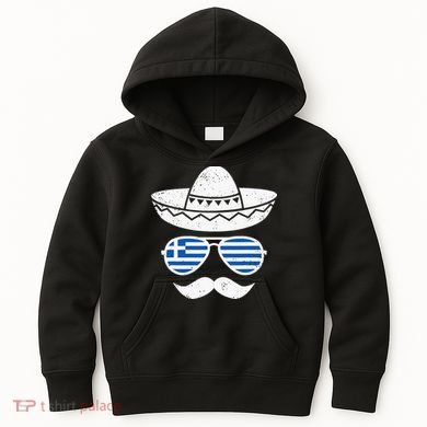 Greek Easter Sunglasses Cinco De Mayo Mexican Kids Hoodie