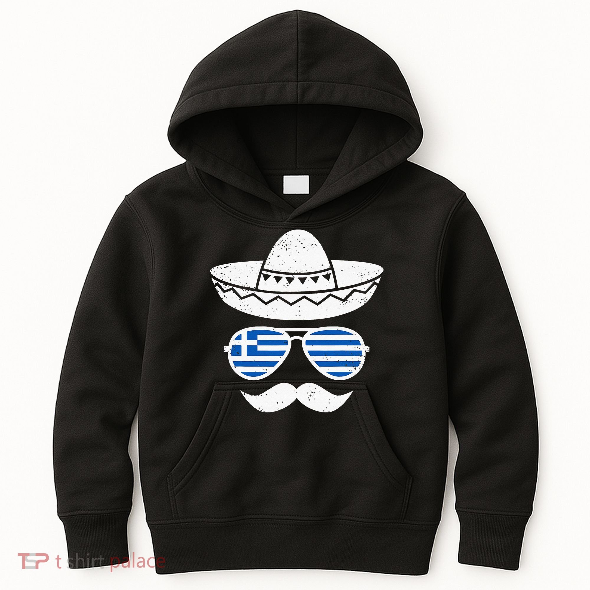 Greek Easter Sunglasses Cinco De Mayo Mexican Kids Hoodie
