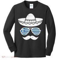Greek Easter Sunglasses Cinco De Mayo Mexican Kids Long Sleeve Shirt thumb 0