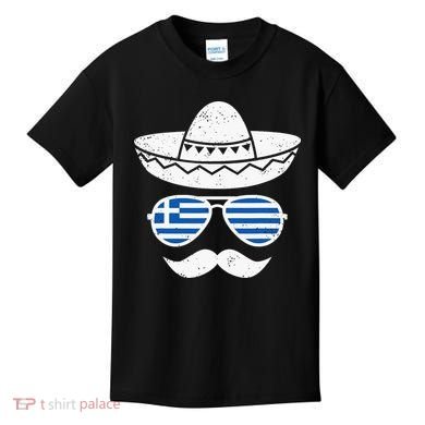 Greek Easter Sunglasses Cinco De Mayo Mexican Kids T-Shirt