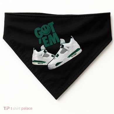 Got Em Smile Matching Oxidized Green 4s Premium USA-Made Doggie Bandana