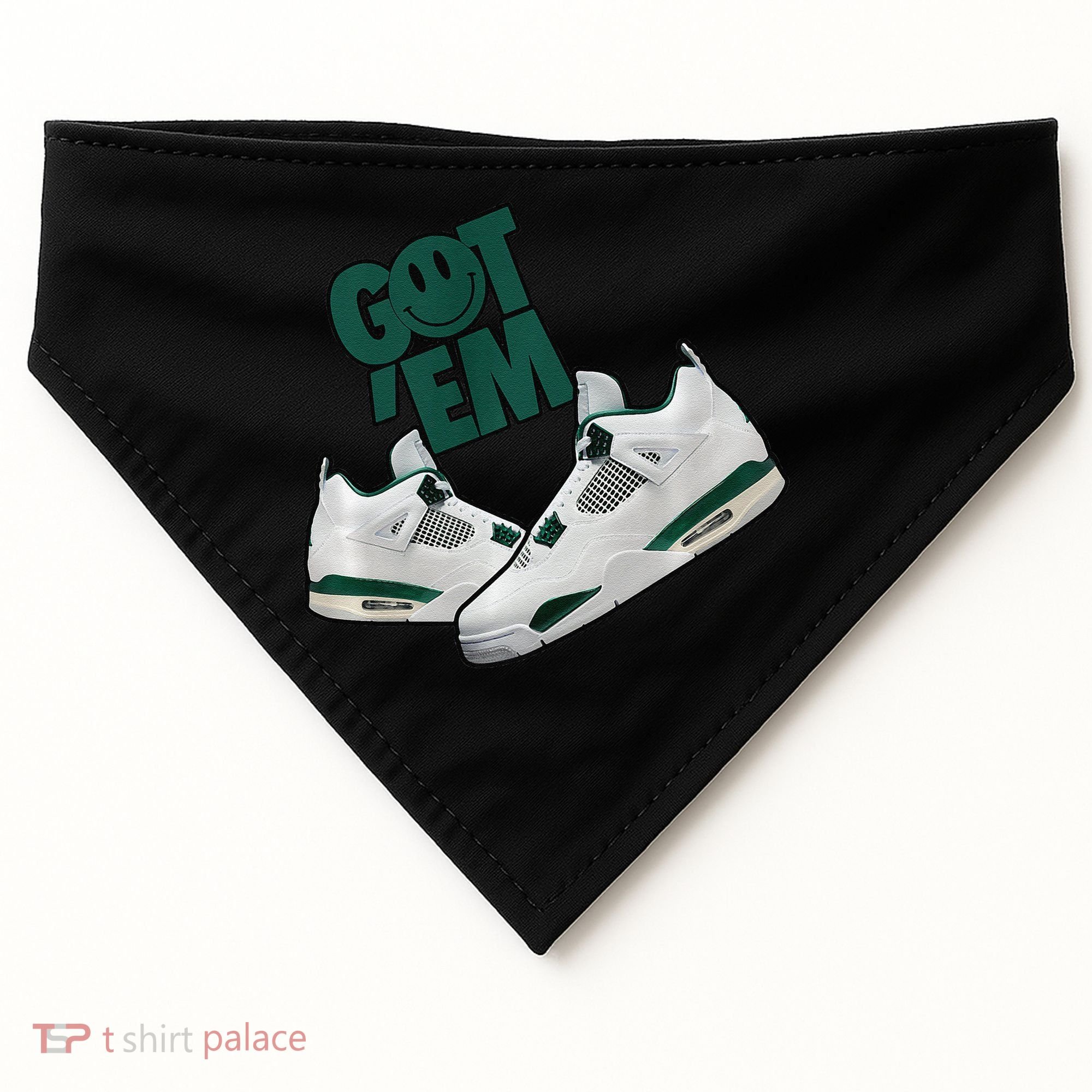 Got Em Smile Matching Oxidized Green 4s Premium USA-Made Doggie Bandana