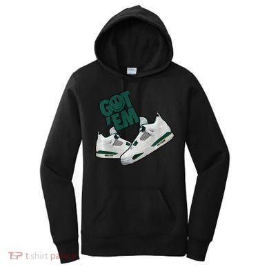 Got Em Smile Matching Oxidized Green 4s Premium Women's Hoodie