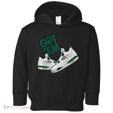 Got Em Smile Matching Oxidized Green 4s Premium Toddler Hoodie