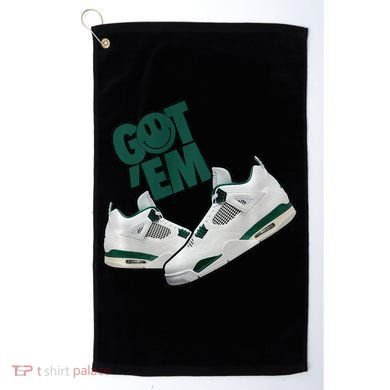 Got Em Smile Matching Oxidized Green 4s Premium Golf Towel
