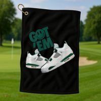 Got Em Smile Matching Oxidized Green 4s Premium Golf Towel thumb 1