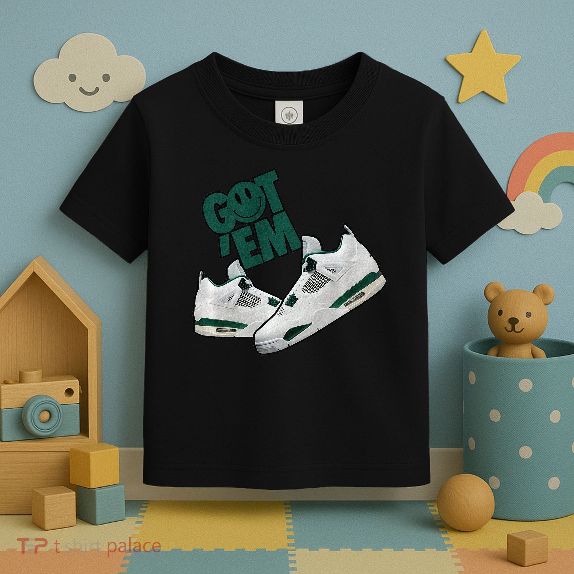 Got Em Smile Matching Oxidized Green 4s Premium Toddler T-Shirt