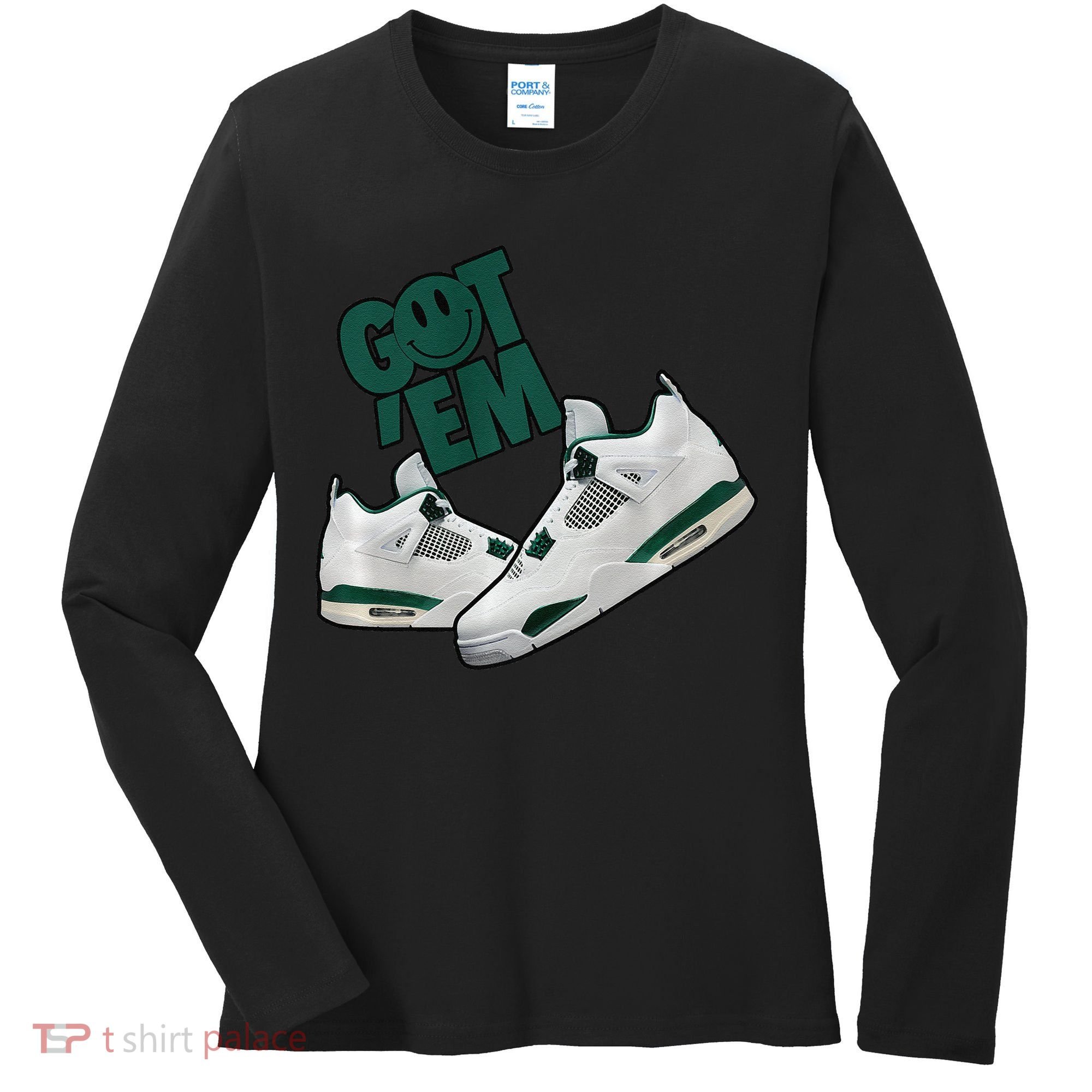 Got Em Smile Matching Oxidized Green 4s Premium Women's Long Sleeve Shirt