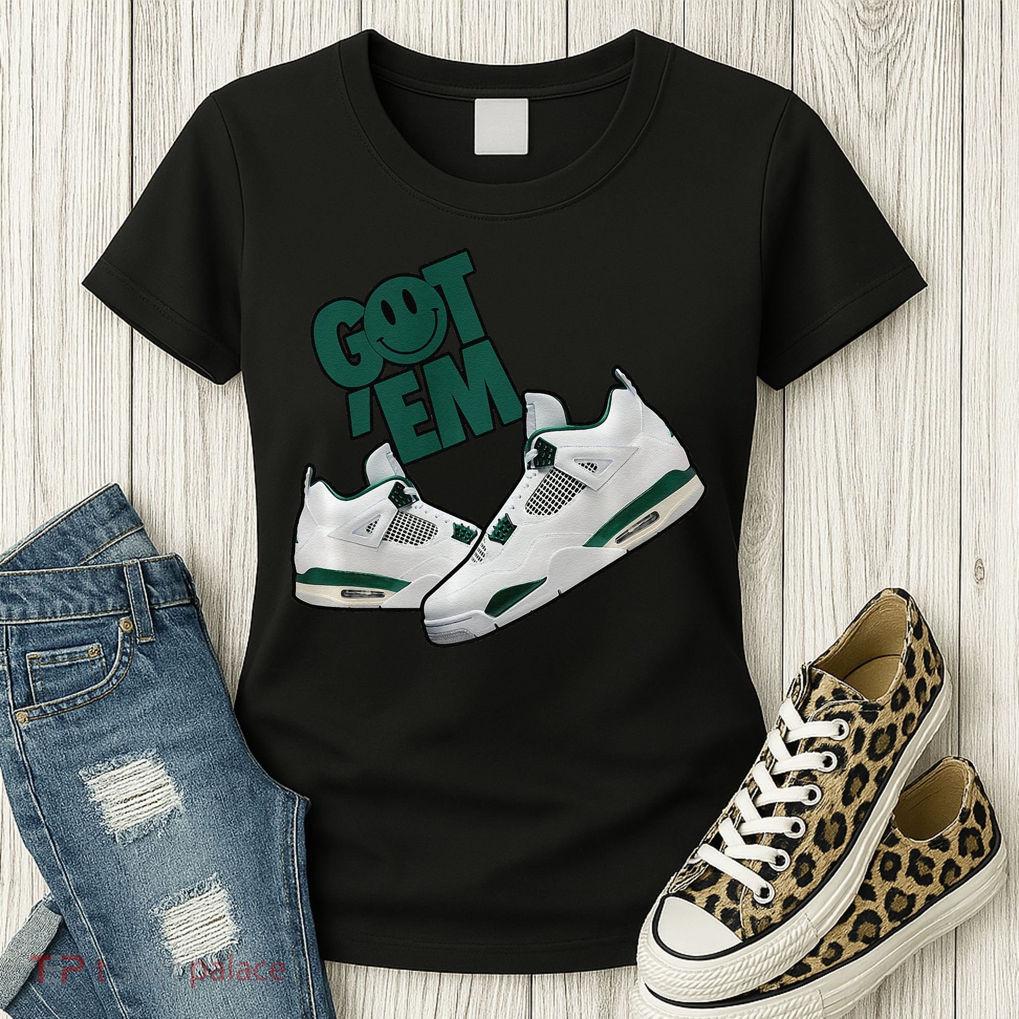 Got Em Smile Matching Oxidized Green 4s Premium Women's T-Shirt