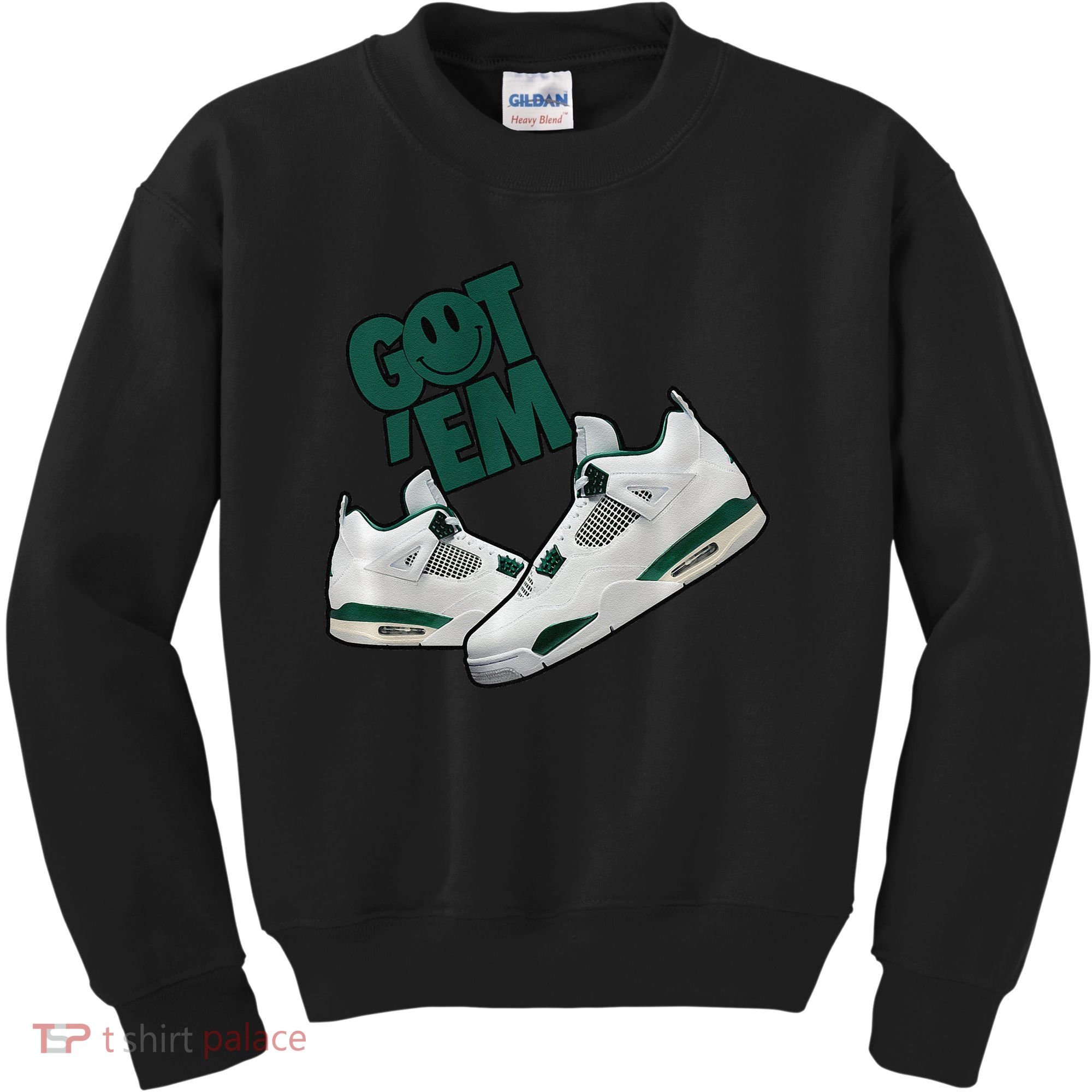 Got Em Smile Matching Oxidized Green 4s Premium Kids Sweatshirt