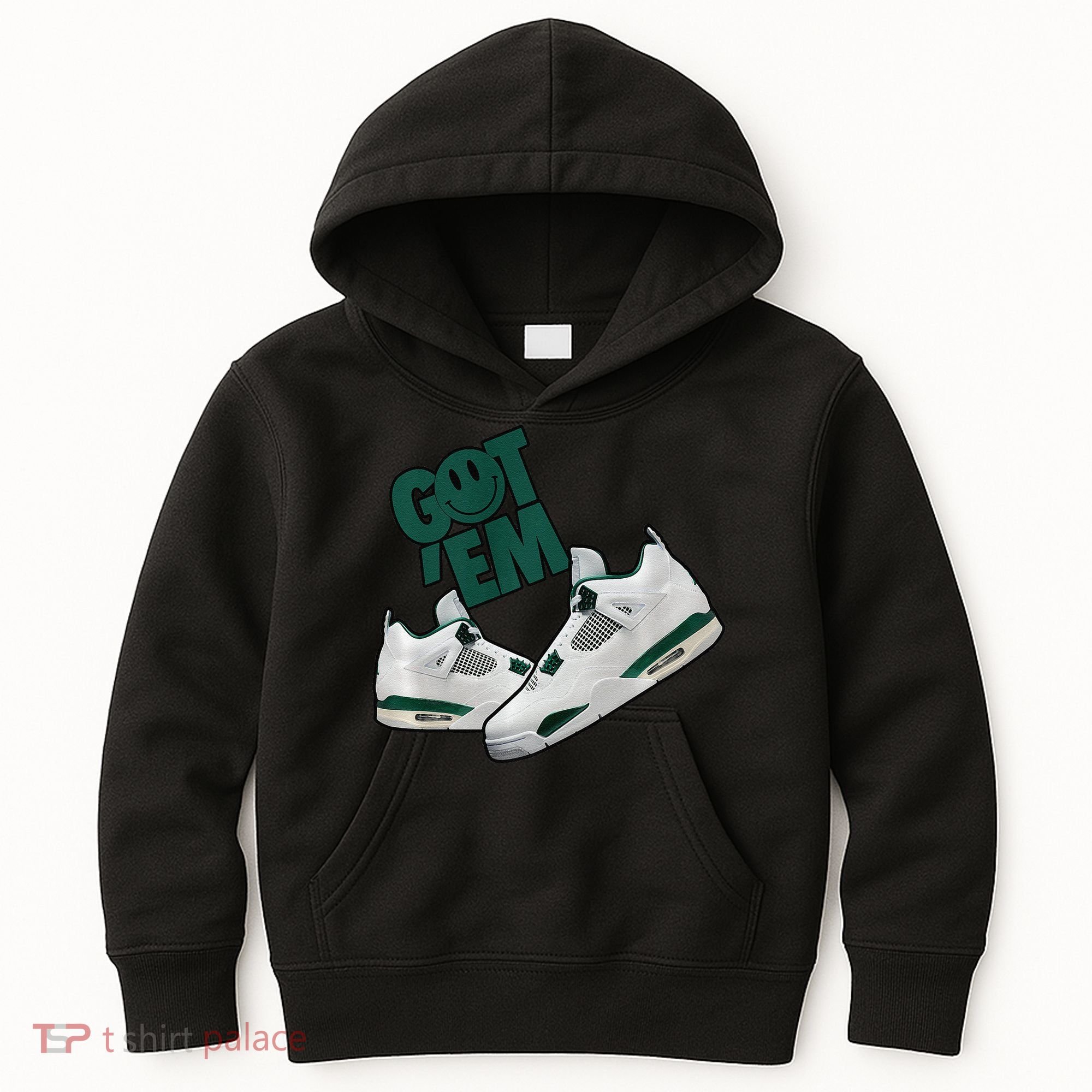 Got Em Smile Matching Oxidized Green 4s Premium Kids Hoodie