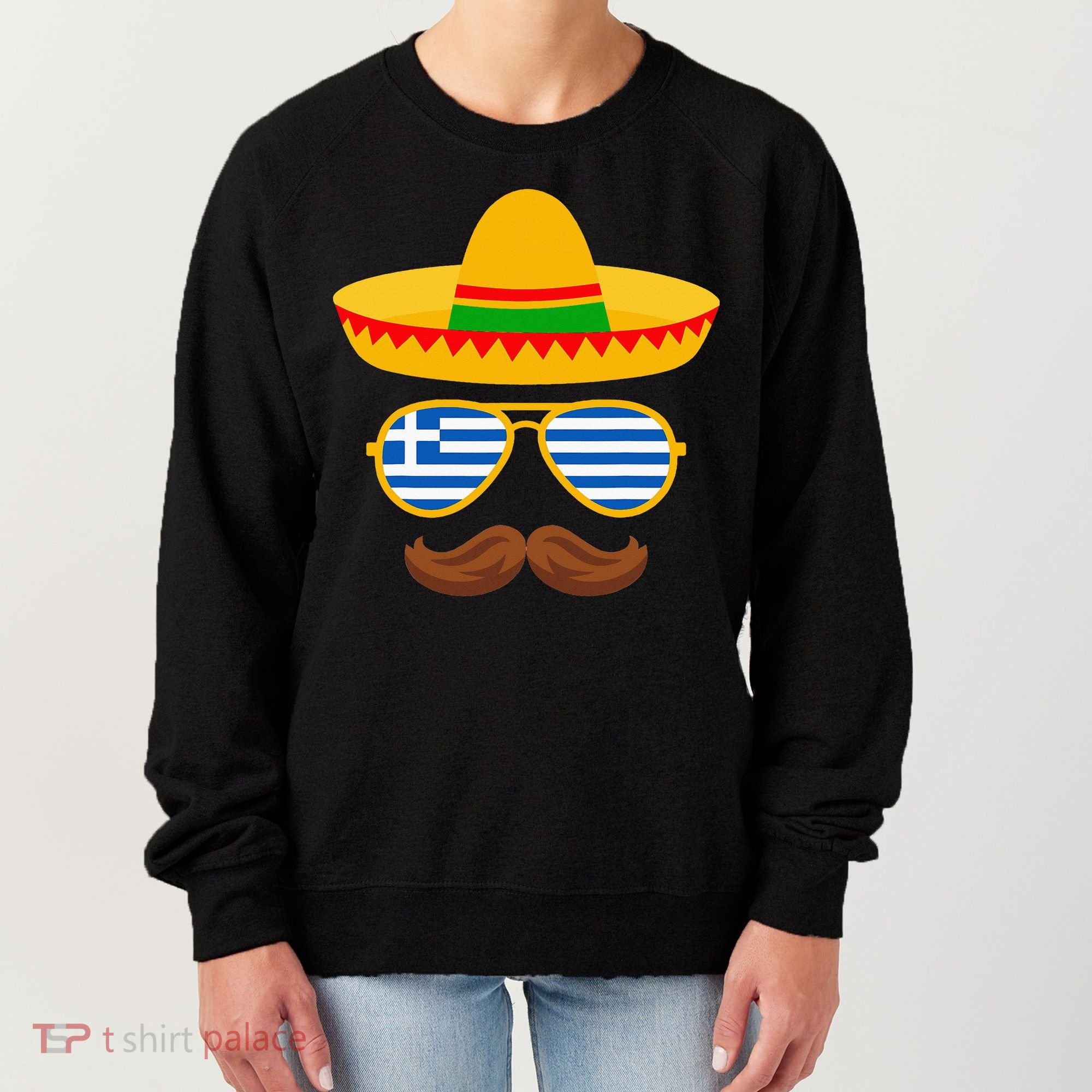 Greek Easter Sunglasses Cinco De Mayo Mexican Women's Sweatshirt