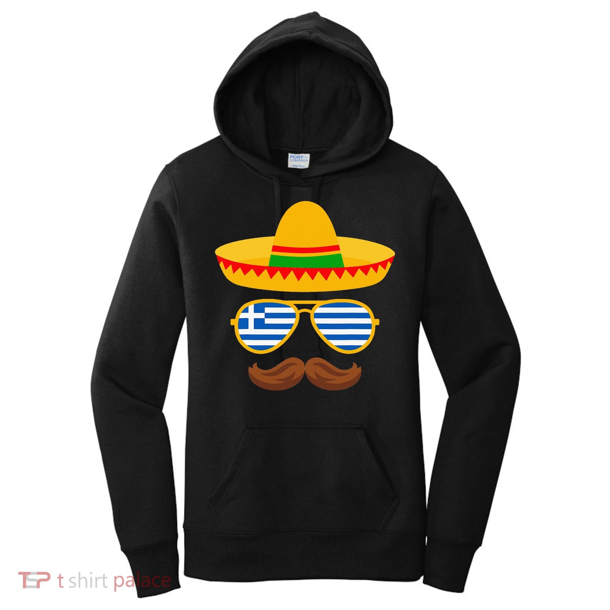 Greek Easter Sunglasses Cinco De Mayo Mexican Women's Hoodie